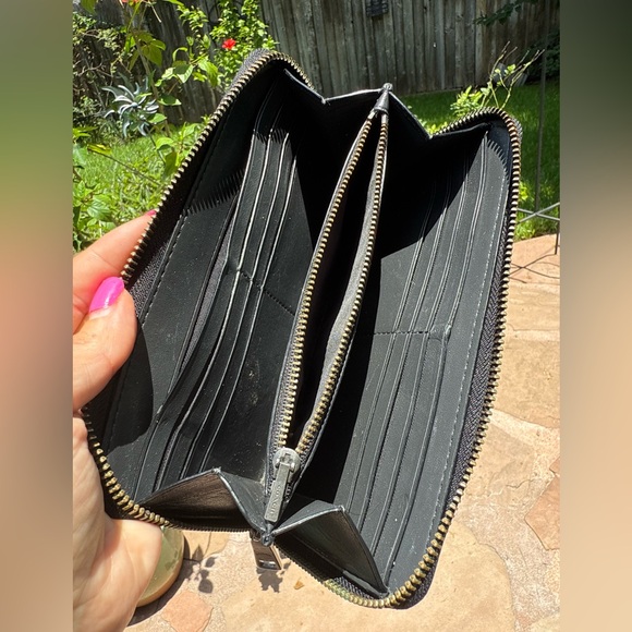 1 day sale. No offers Coach Long Zip Around Wallet Signature Camo Print CY237 - Picture 10 of 13